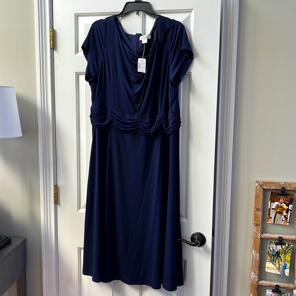NWT CJ BANKS NAVY BLUE DRESS!